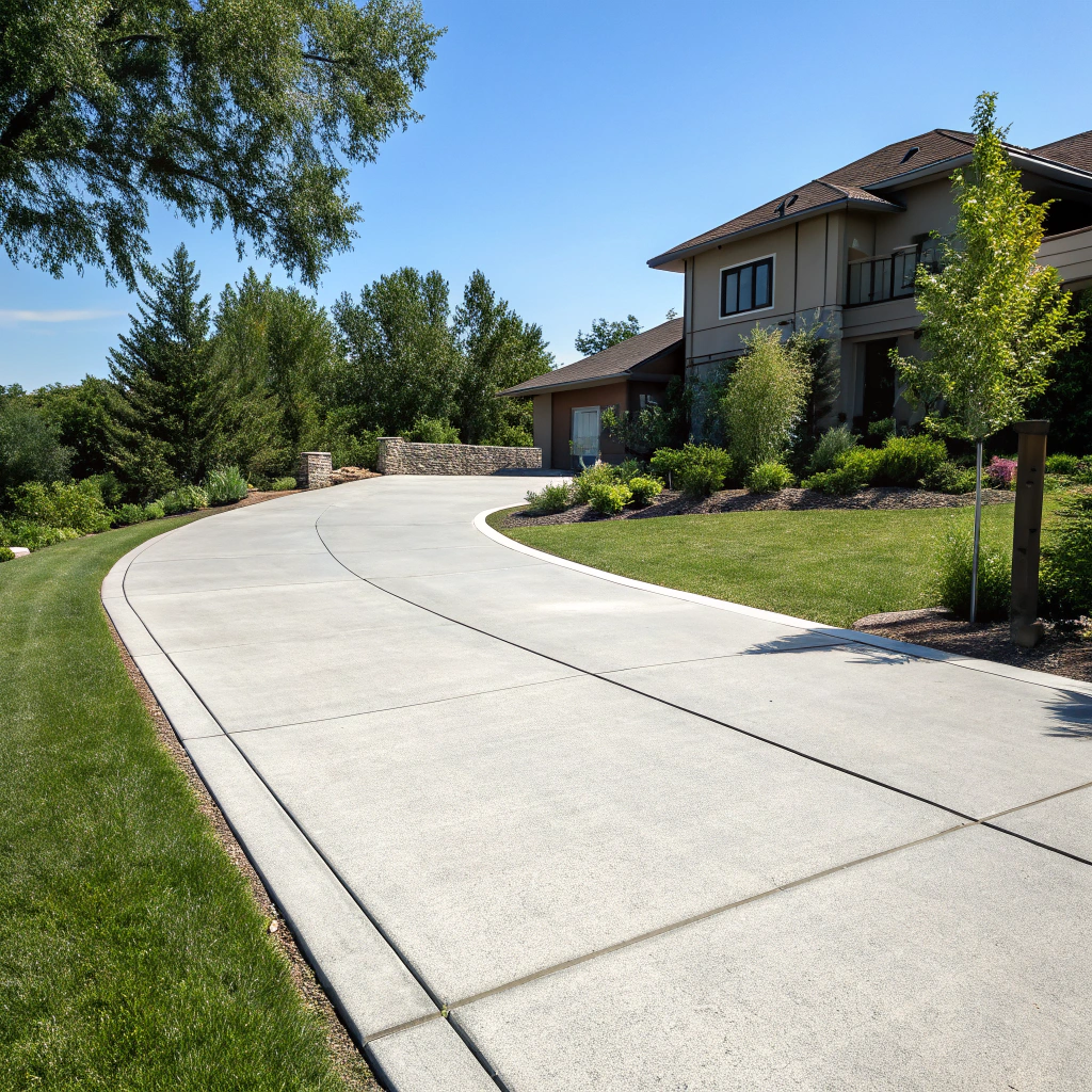 Resin bound driveway with grey finish