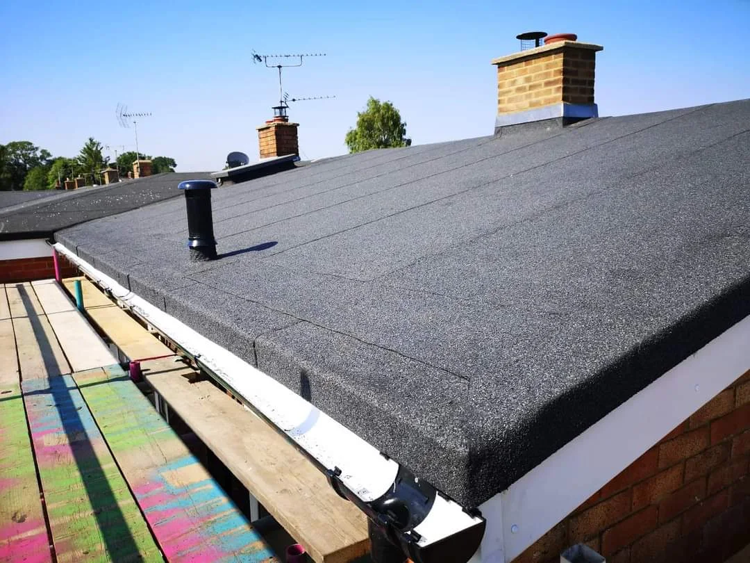 Modern flat roofing installation
