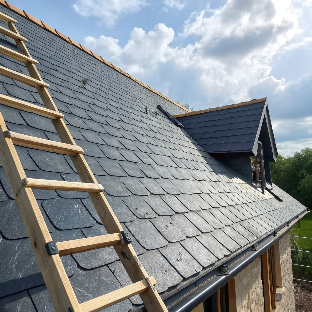 New slate roof installation in London